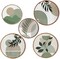 5-Piece Bohemian Wooden Wall Art Set – Geometric Farmhouse Hanging Décor, Minimalist Aesthetic Wood Posters for Living Room or Bedroom (Greenery, 10" & 8")